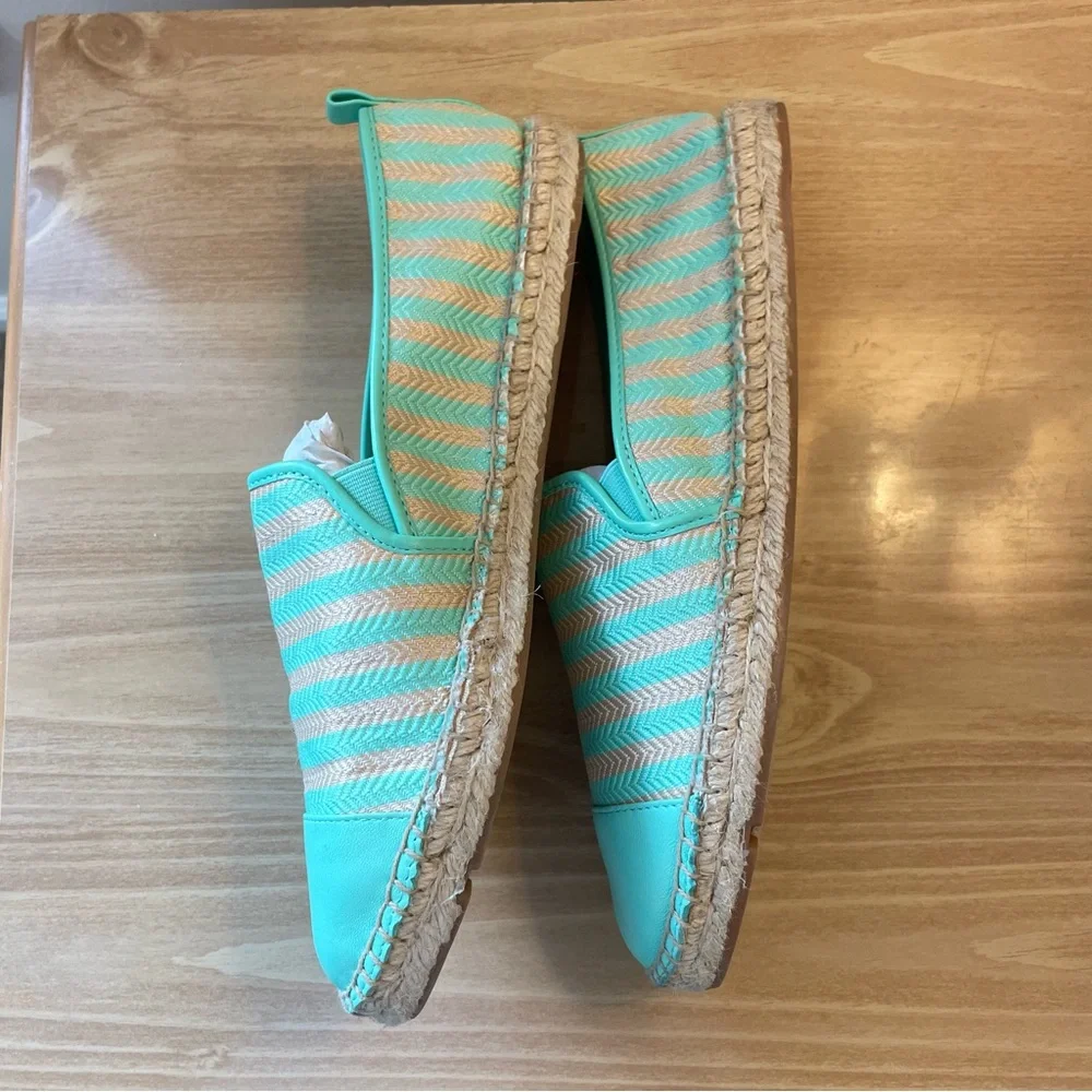 Talbots Turquoise and Beige Espadrilles